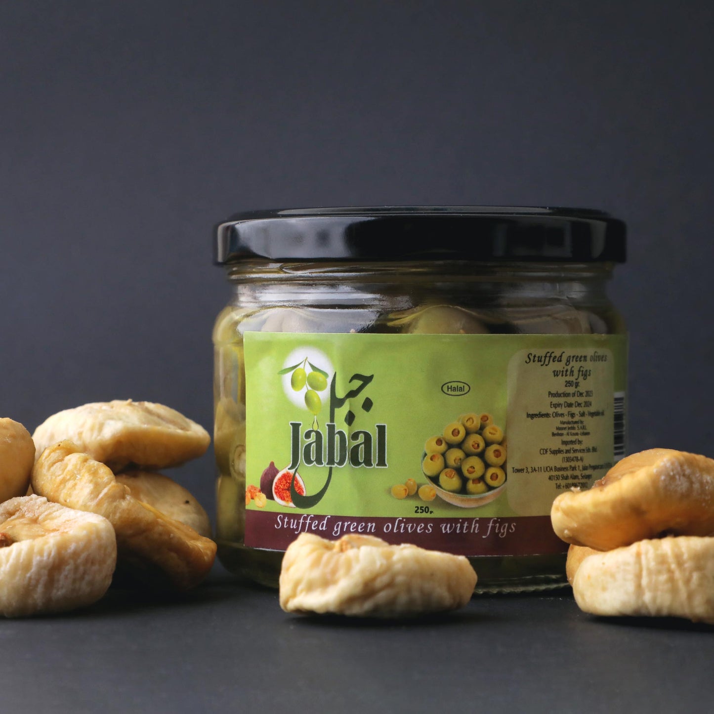 Jabal stuffed green olives with Figs