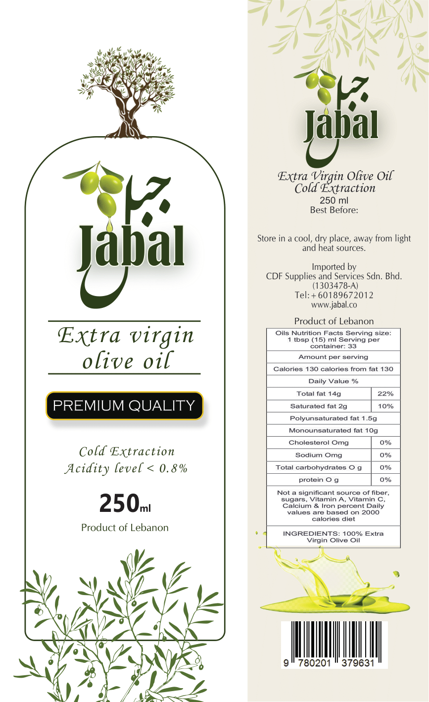 Jabal extra virgin olive oil 250 ml